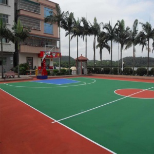 深圳市沙井華勝學(xué)校丙烯酸籃球場(chǎng)_戶外運(yùn)動(dòng)地面案例_廣東