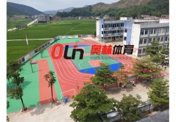 湖南省懷集市藍鐘小學運動場_戶外運動地面案例_廣東