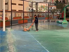 環(huán)保水性<a href=http://www.cnzcn.net.cn target=_blank class=infotextkey>硅PU</a>球場-新國標(biāo)（施工流程和材料組成）