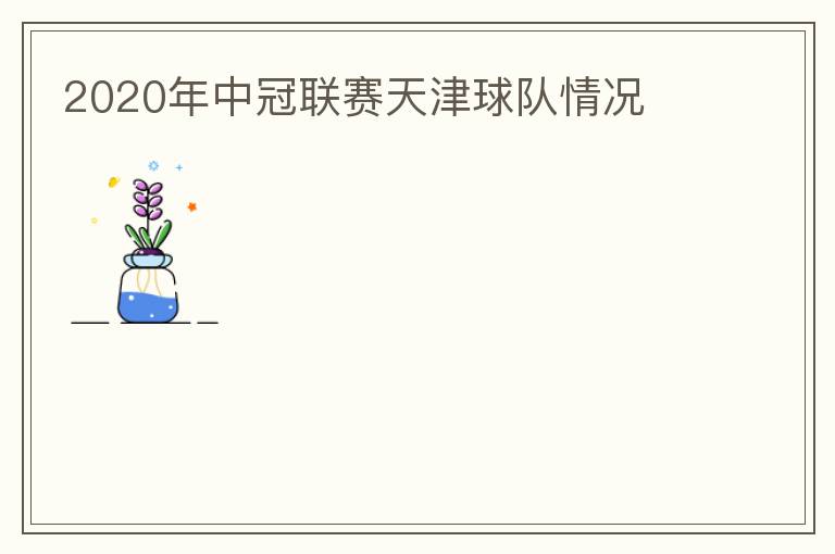2020年中冠聯(lián)賽天津球隊(duì)情況