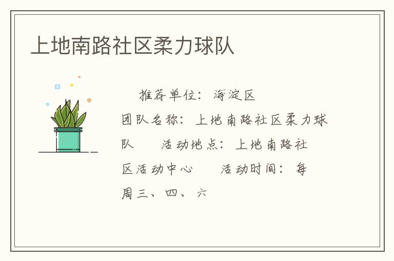 上地南路社區柔力球隊