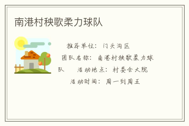 南港村秧歌柔力球隊