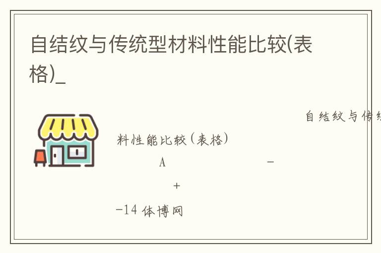 自結紋與傳統型材料性能比較(表格)_