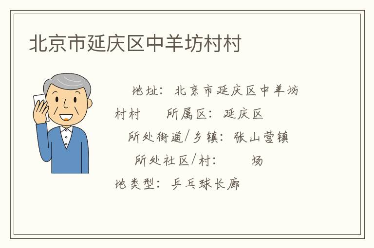 北京市延慶區中羊坊村村