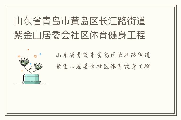 山東省青島市黃島區長江路街道紫金山居委會社區體育健身工程