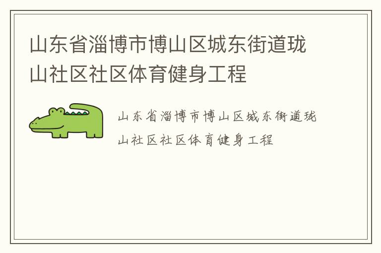 山東省淄博市博山區城東街道瓏山社區社區體育健身工程