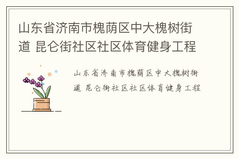 山東省濟南市槐蔭區中大槐樹街道 昆侖街社區社區體育健身工程