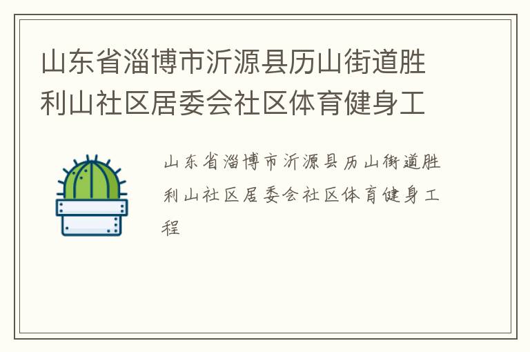 山東省淄博市沂源縣歷山街道勝利山社區居委會社區體育健身工程