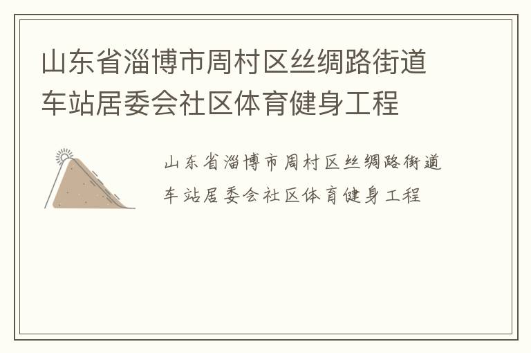 山東省淄博市周村區絲綢路街道車站居委會社區體育健身工程