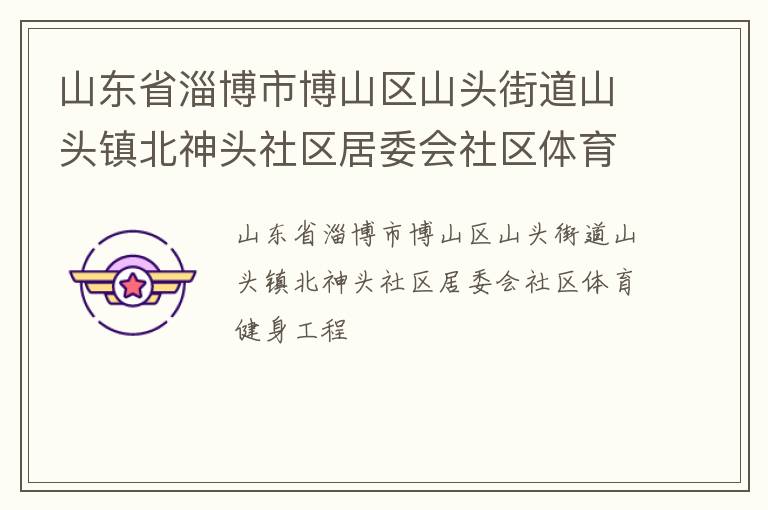 山東省淄博市博山區山頭街道山頭鎮北神頭社區居委會社區體育健身工程