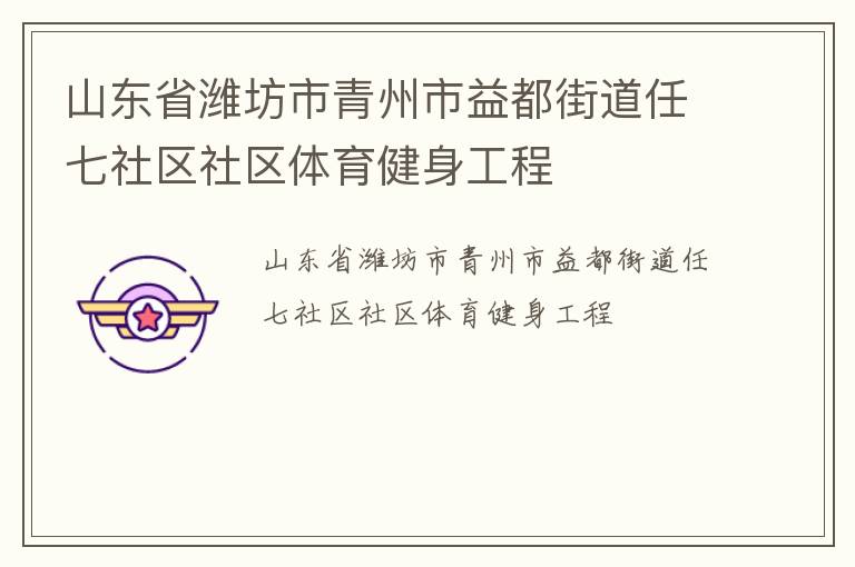 山東省濰坊市青州市益都街道任七社區社區體育健身工程