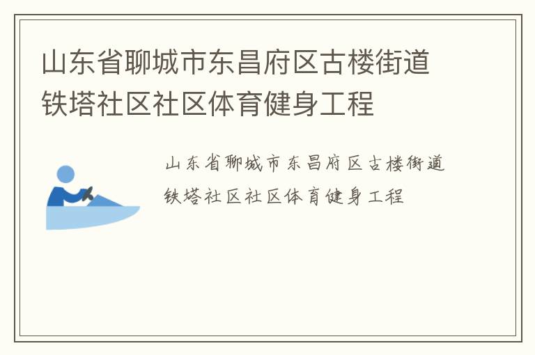 山東省聊城市東昌府區古樓街道鐵塔社區社區體育健身工程