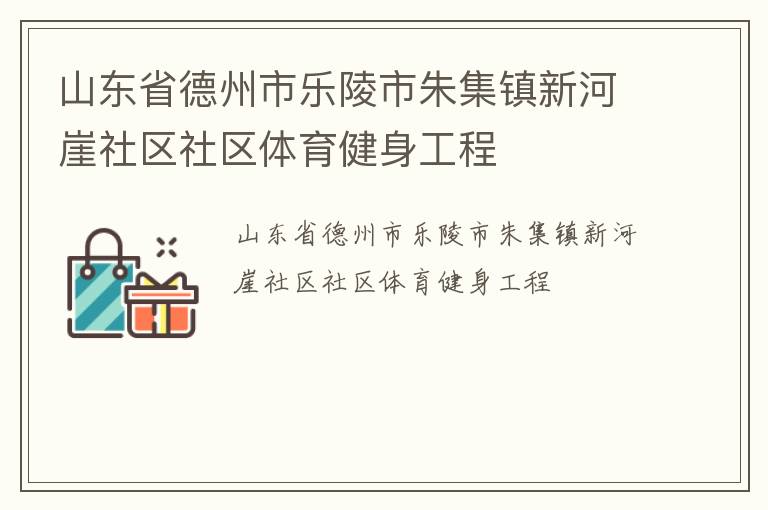 山東省德州市樂陵市朱集鎮新河崖社區社區體育健身工程
