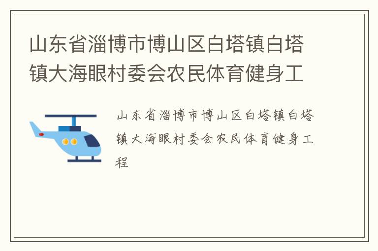 山東省淄博市博山區白塔鎮白塔鎮大海眼村委會農民體育健身工程
