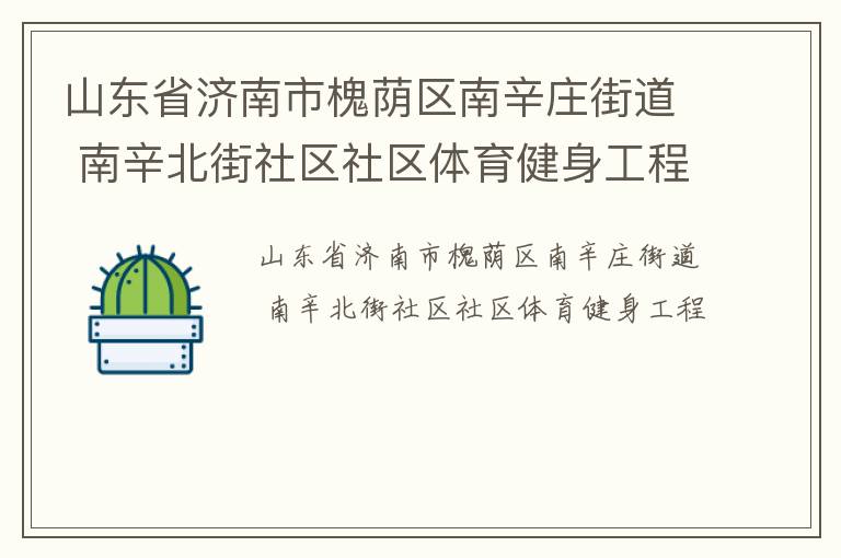 山東省濟(jì)南市槐蔭區(qū)南辛莊街道 南辛北街社區(qū)社區(qū)體育健身工程