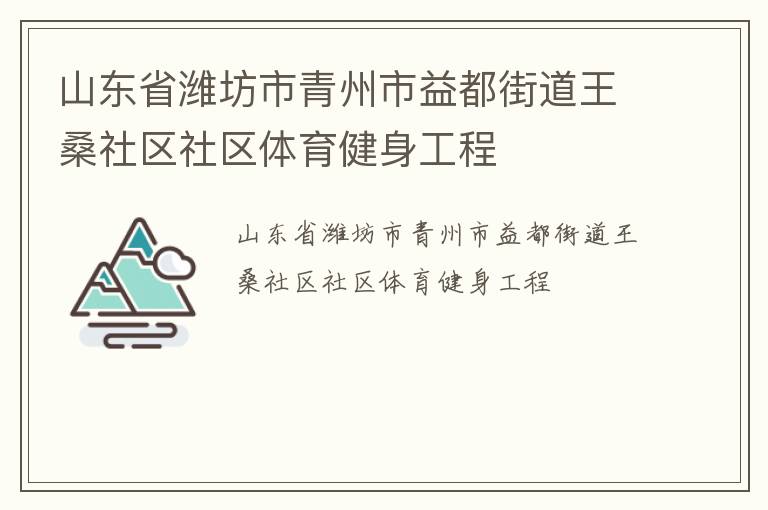 山東省濰坊市青州市益都街道王桑社區(qū)社區(qū)體育健身工程