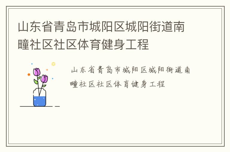 山東省青島市城陽區城陽街道南疃社區社區體育健身工程