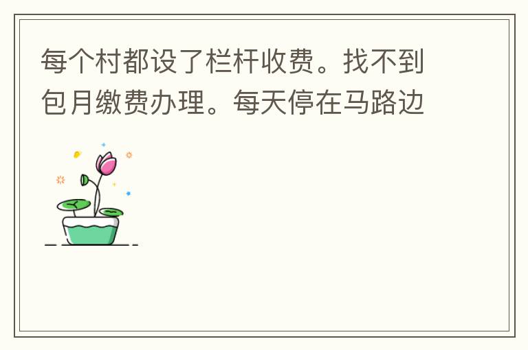 每個村都設了欄桿收費。找不到包月繳費辦理。每天停在馬路邊上。每天違停罰款幾次了。想知道在哪里可以辦理這些業務