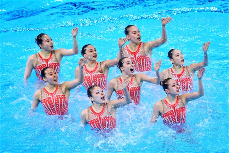 中國隊摘得世錦賽花游集體技術自選亞軍