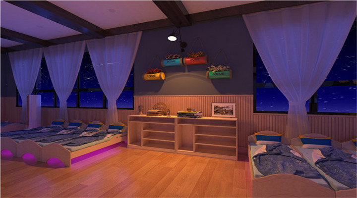 南方幼兒園室內(nèi)整體設(shè)計:現(xiàn)代幼兒園寢室 南方幼兒園室內(nèi)整體設(shè)計:現(xiàn)代幼兒園寢室