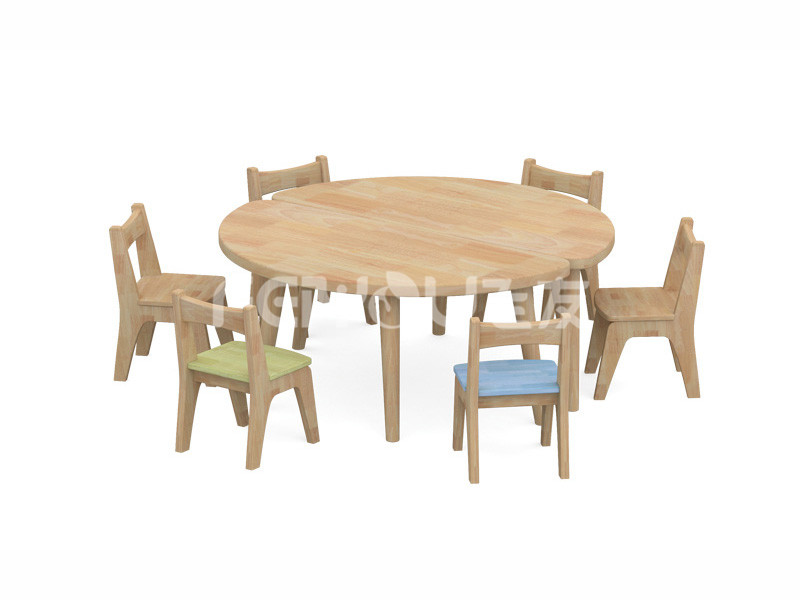 互動圓桌四方桌椅子長方桌-009