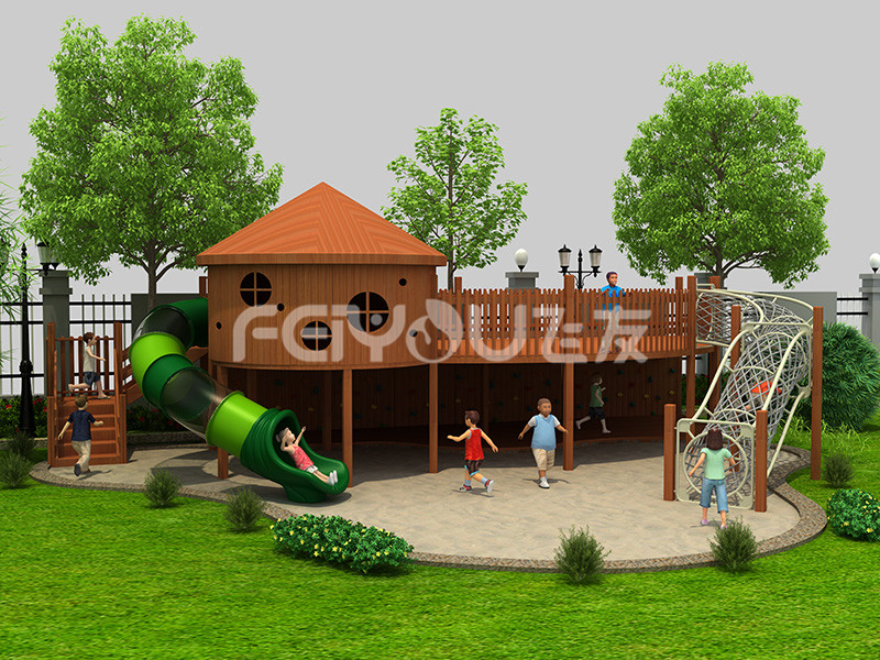 木質組合滑梯-016