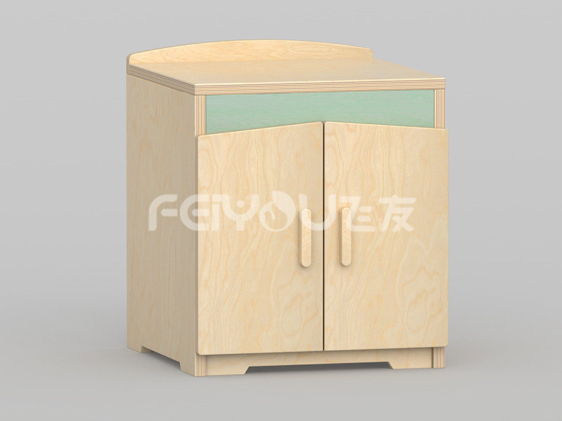 兒童玩具柜樺木造型儲物柜-019