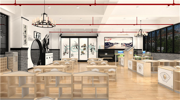 南方幼兒園室內整體設計：中式教室