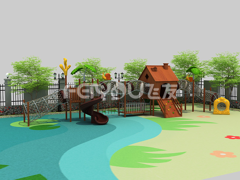 木質組合滑梯-003