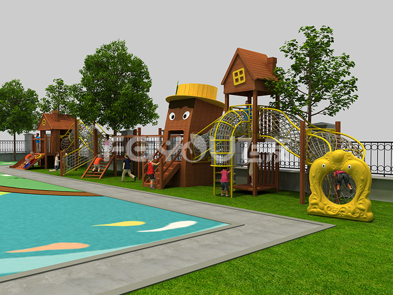 木質組合滑梯-007