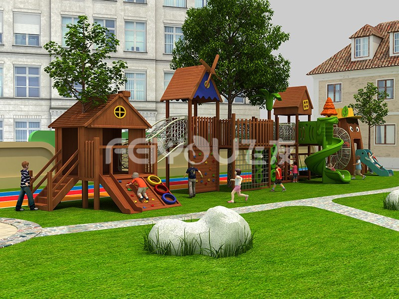 木質組合滑梯-008