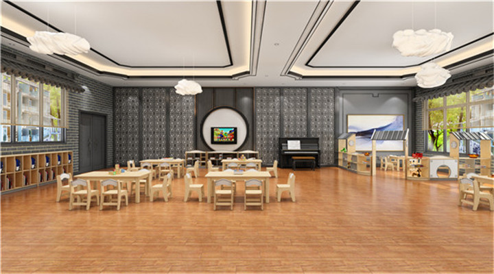 南方幼兒園室內(nèi)整體設(shè)計(jì):新中式教室 南方幼兒園室內(nèi)整體設(shè)計(jì):新中式教室