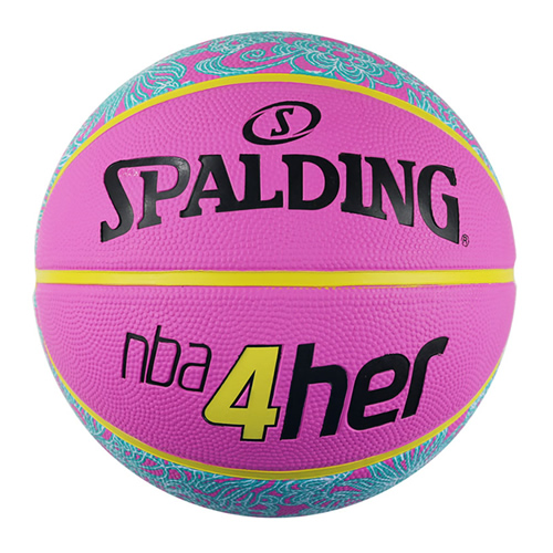 斯伯丁nba4her女子6號籃球(粉色)