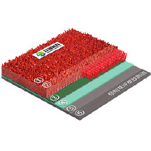 江河體育新國標預制型草坪塑膠跑道直銷耐磨防水 學校操場塑膠跑道材料生產廠家