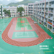 13mm塑膠跑道籃球場價格 新建中小學丙烯酸PU籃球場翻新
