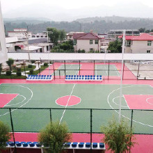 廈門學校硅PU球場地坪室外泉州EPDM塑膠跑道丙烯酸場籃球場運動場環保地坪漆施工