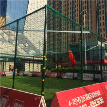 體育設施球場圍網 足球場鋼絲網勾花護欄網 操場4米高圍網墨綠色隔離柵